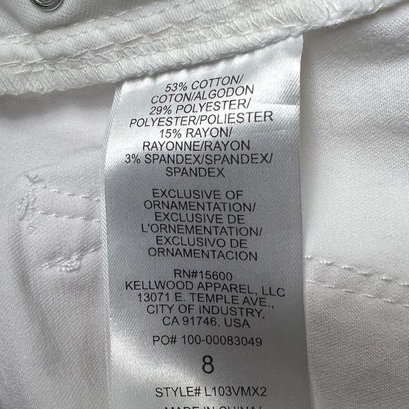 Wit & Wisdom White High Rise Ankle Skimmers Jeans - Picture 8 of 15